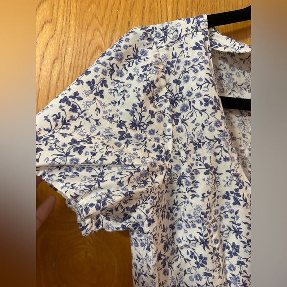 Reformation Margeaux Blue and White Floral Mini Dress 0 - Picture 5 of 9